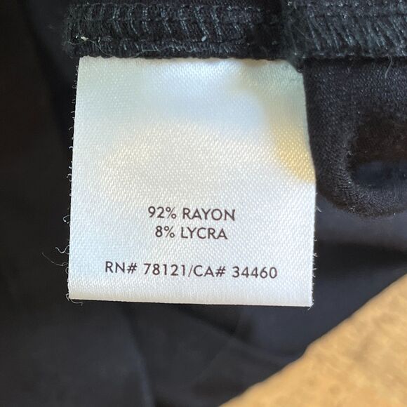 Eileen Fisher Black Maxi Skirt Pull On Large Rayon Lycra Column Rayon Lycra Slit - Picture 5 of 6